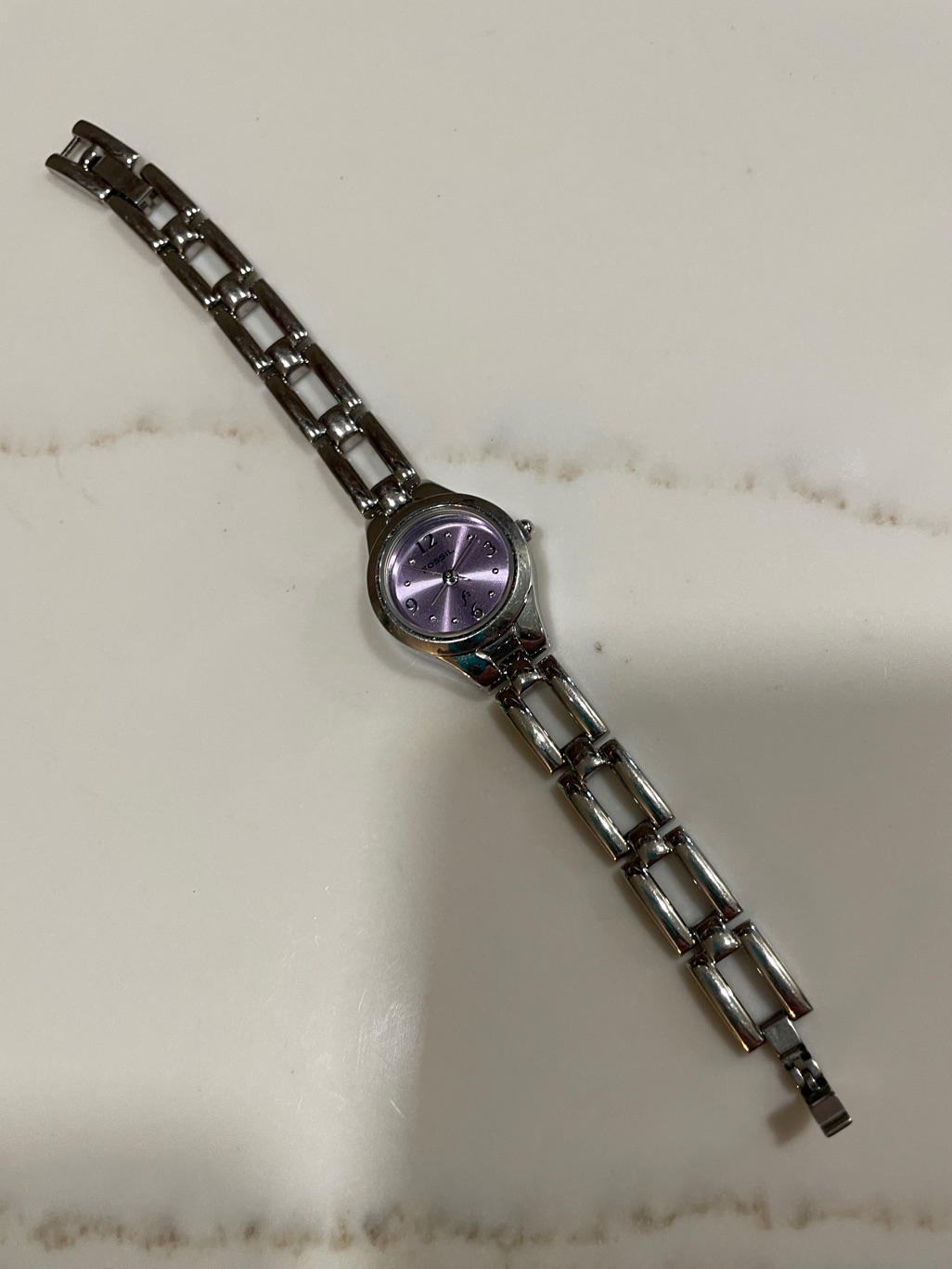 Fossil Es9091 Purple Dial Ladies Watch 20mm